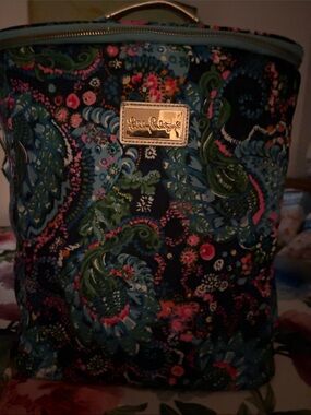 Lilly Pulitzer Navy Paisley Cosmetic Pouch with Aqua Trim